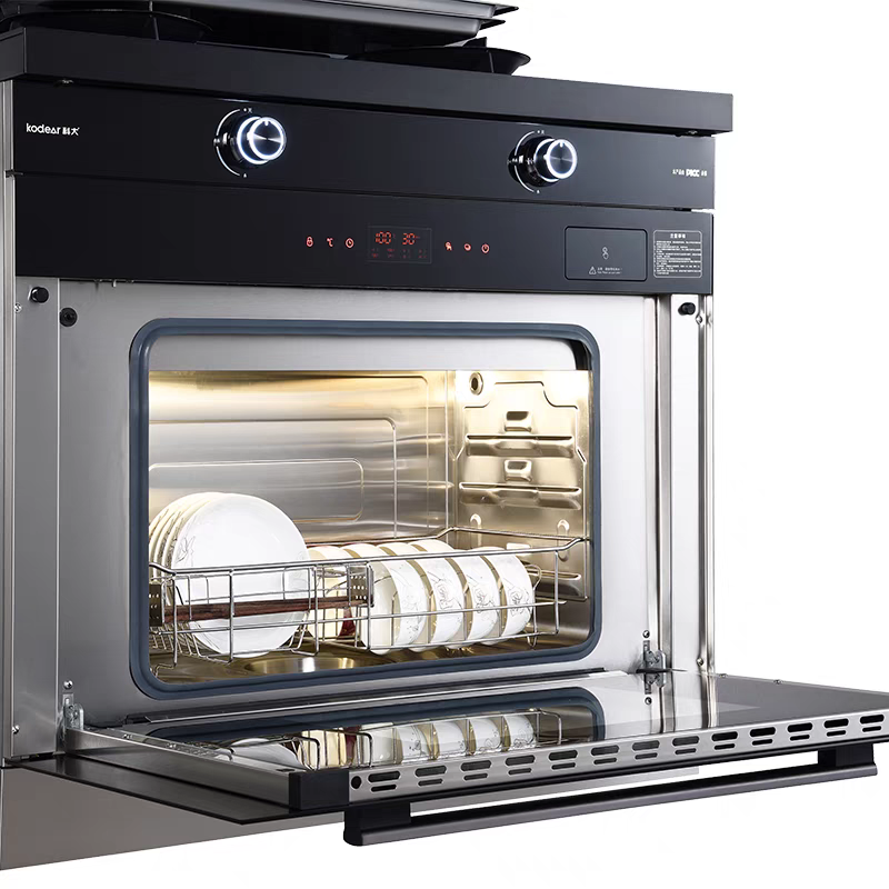 KODEAR/ Keda N1 Integrated steam Oven with variable frequency, side-suction, under-exhaust range hood and gas stove set for household use Specification image