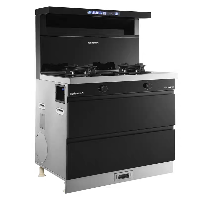 KODEAR/ Keda Q2 inverter integrated cooktop, cleaning cabinet, side suction bottom exhaust range hood, gas stove integrated cooktop details Picture