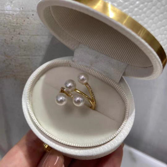 缠绕天然珍珠戒指轻奢小众简约经典设计气质高级感女戒食指戒珍珠戒指详情图3