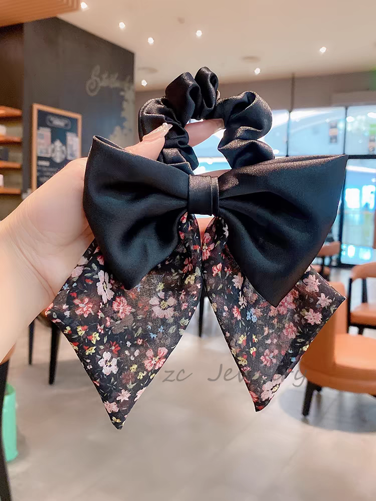 安妮饰品超大号满天星珍珠大肠发圈女超仙丸子头绳气质皮筋扎马尾发绳头饰白底实物图