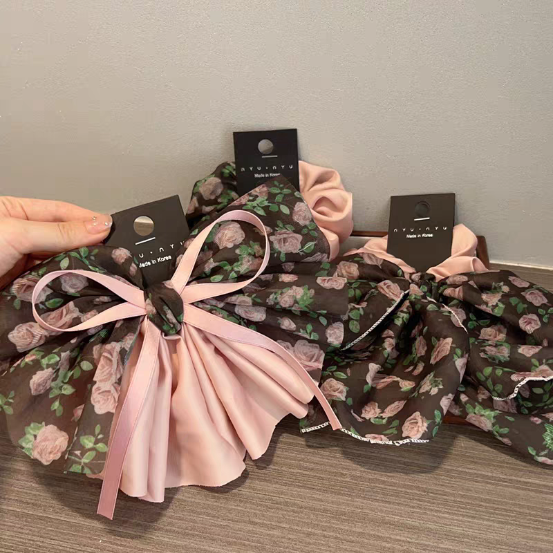 安妮饰品超大号满天星珍珠大肠发圈女超仙丸子头绳气质皮筋扎马尾发绳头饰详情图4