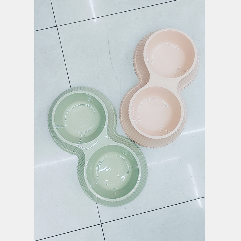 Pet supplies: Vertical pattern pet double bowl, dog bowl, dog food bowl, cat bowl, cat food bowl Specification drawing