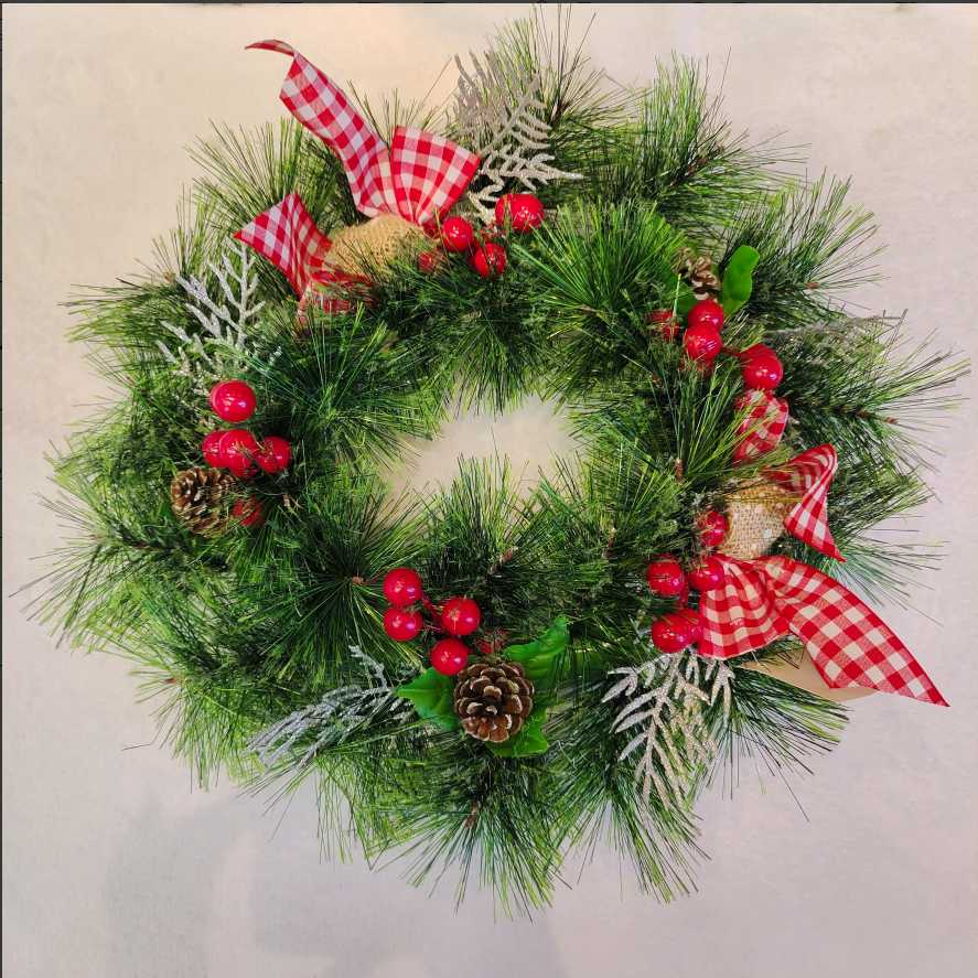 工艺品礼品 工艺品挂件 圣诞花环 圣诞挂件 圣诞节装饰花环挂件 圣诞文挂图