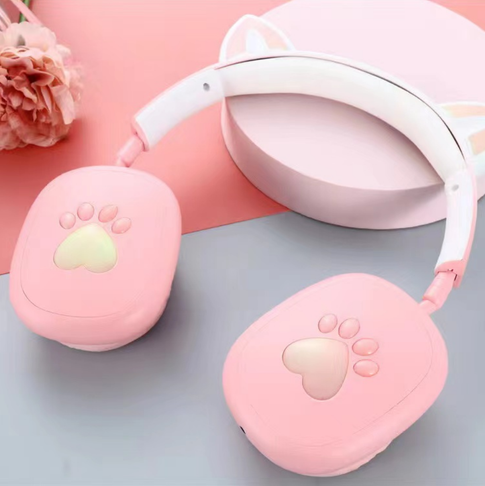 Cross-Border Explosive Ke-M20 New Head-Mounted Cat Ears Cat Claws Girl Cute Stereo High Sound Quality Wireless Blue Application Scenario
