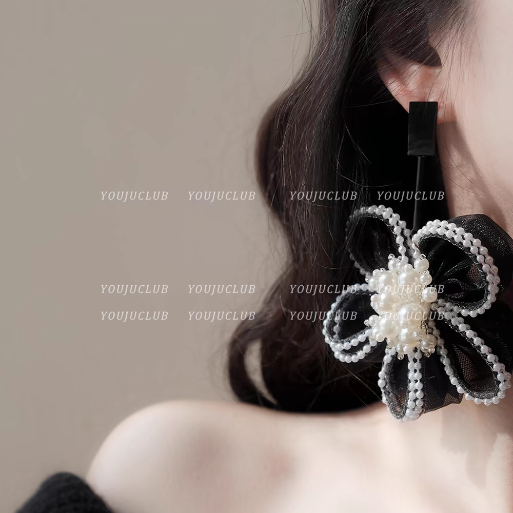 韩版夸张大花朵耳环婚纱摄影海边出游拍照必备耳饰耳饰细节图