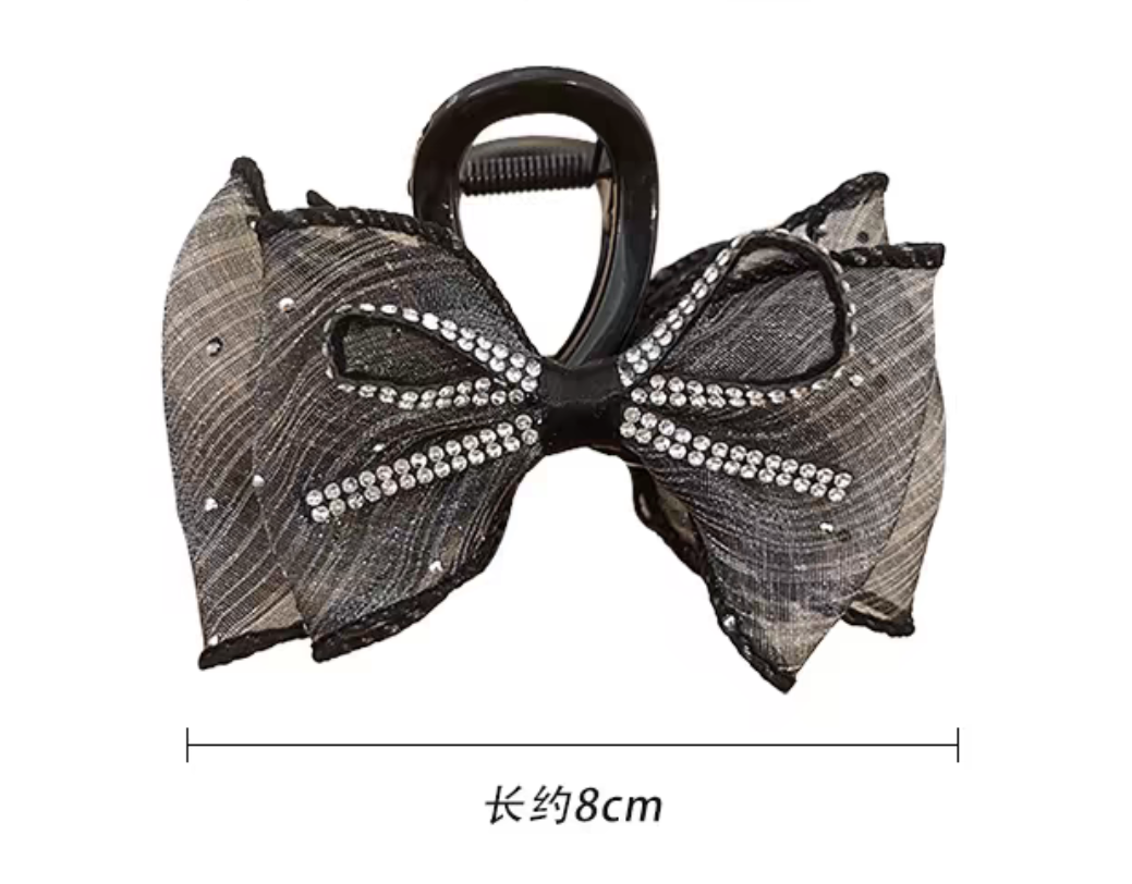 新款韩版网红蝴蝶结简约流行抓夹/简约时尚风格百搭/淼淼饰品产品图