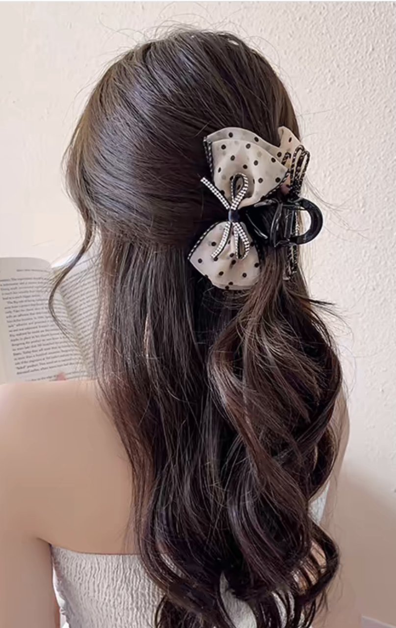 新款韩版网红蝴蝶结简约流行抓夹/简约时尚风格百搭/淼淼饰品细节图