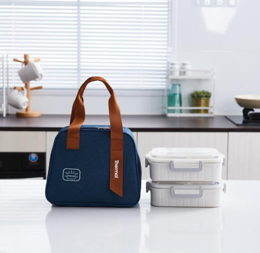 G33-1310 Korean-style portable bento bag, portable bento bag, insulated handbag, simple insulated bag detail image 7