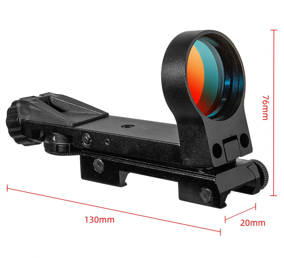 210005 Fire Wolf 1X30 Round head with a red dot sight, 20MM scope, telescope bird-finding mirror, iris red with four variable points details Picture