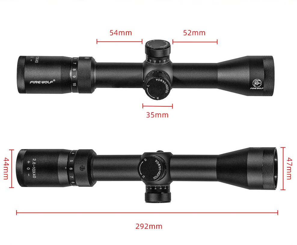 Fire wolf firewolf 2.8-10X40 espejo de visión de diferenciación backyukawanji espejo óptico cruzado espejo de búsqueda de pájaros alta mira antisísmica Specification image