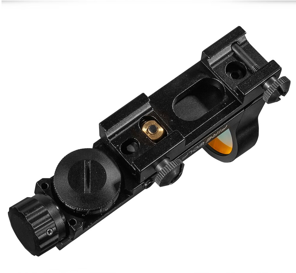 210005 Fire Wolf 1X30 Round head with a red dot sight, 20MM scope, telescope bird-finding mirror, iris red with four variable points Item Picture