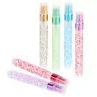 Factory direct sales 10ml printed pull tube bottle, frosted glass bottle, six-color mixed transparent press spray perfume bottle pic 2