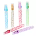 Factory direct sales 10ml printed pull tube bottle, frosted glass bottle, six-color mixed transparent press spray perfume bottle pic 3