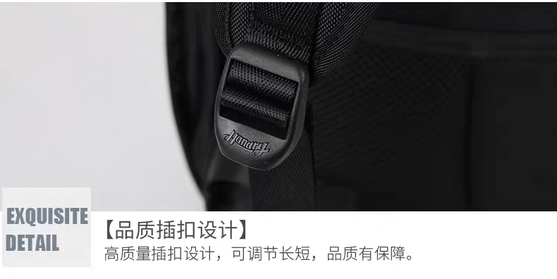 亨得利商务双肩背包出差电脑包男大容量旅行背包多功能大学生书包详情图7