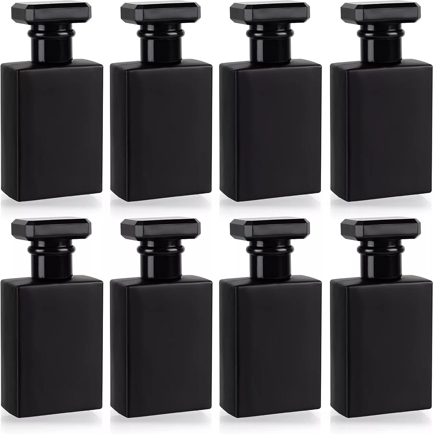 30ml screw-mouthed glass bottle, black empty bottle, perfume, square bottle, skincare bottle Application Scenario