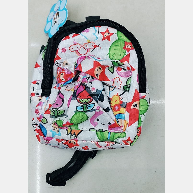 Pet small backpack Fashion tarp cartoon small backpack Dog go out fashion small backpack Specification drawing