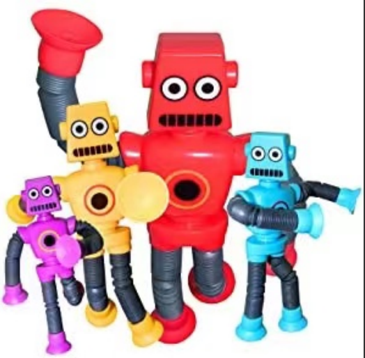 Hot-selling children's stress-relieving toys, educational and relaxing, light-emitting, telescopic tube, robot, egg doll, Shapi Dog, monkey, strawberry bear, top, unicorn, multiple shapes, built-in without light, OPP packaging