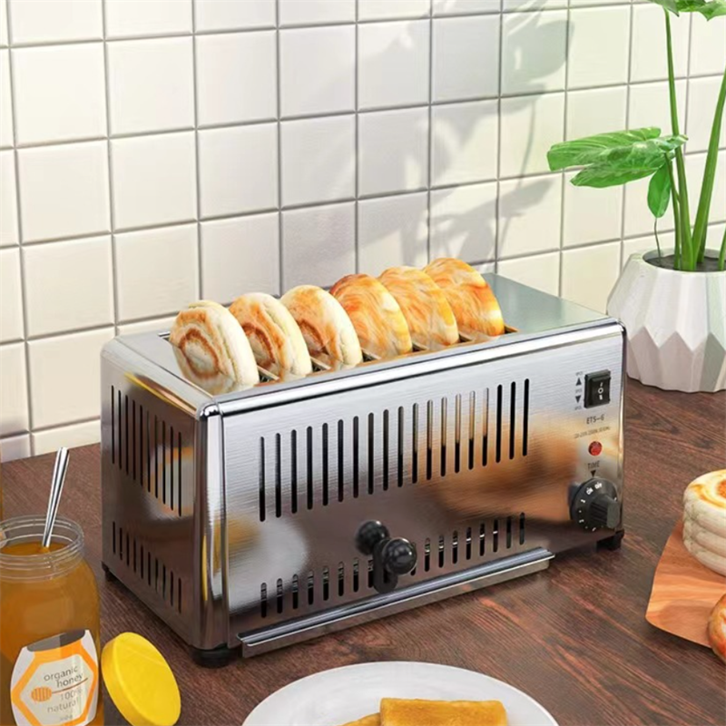 Cross-border export toaster bread machine, commercial 4-slice and 6-slice heating toaster, household sandwich toaster, breakfast toaster, meat sandwich machine factory wholesale Application Scenario