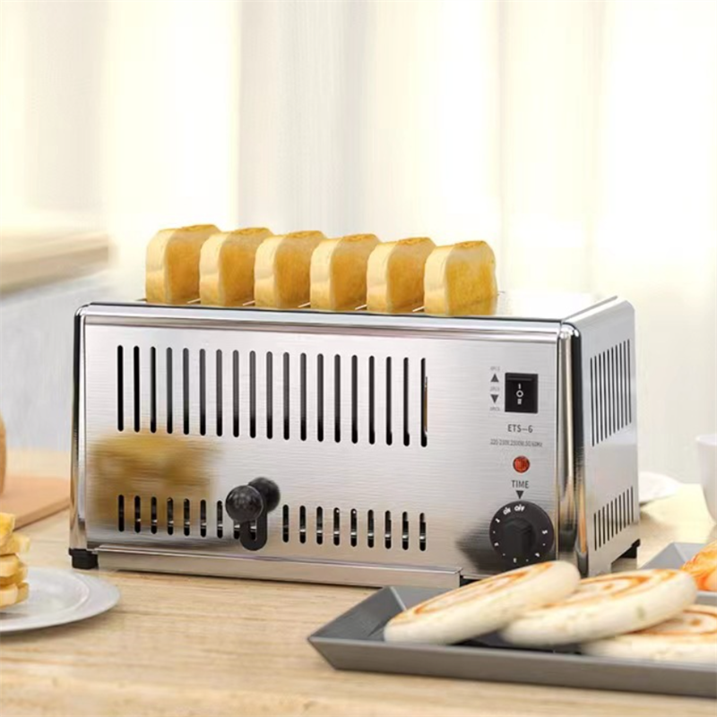 Cross-border export toaster bread machine, commercial 4-slice and 6-slice heating toaster, household sandwich toaster, breakfast toaster, meat sandwich machine factory wholesale details Picture