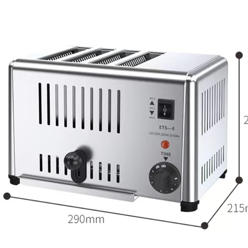 Cross-border export toaster bread machine, commercial 4-slice and 6-slice heating toaster, household sandwich toaster, breakfast toaster, meat sandwich machine factory wholesale Specification image