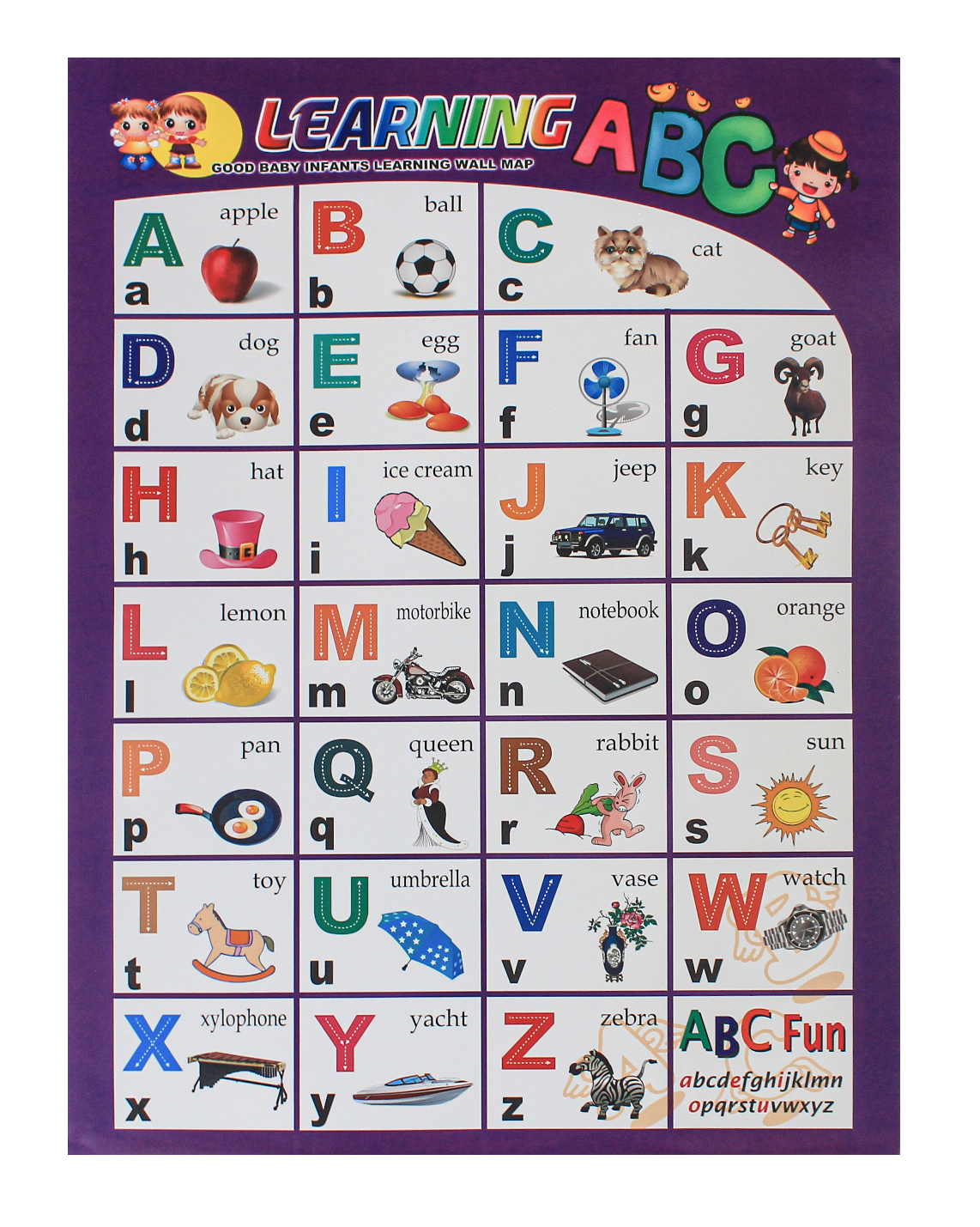 لوحات حائطية حائطية لقراءة القراءة والكتابة تحمل الحروف الأبجدية الجدارية باللغة الانكليزية detail image 7
