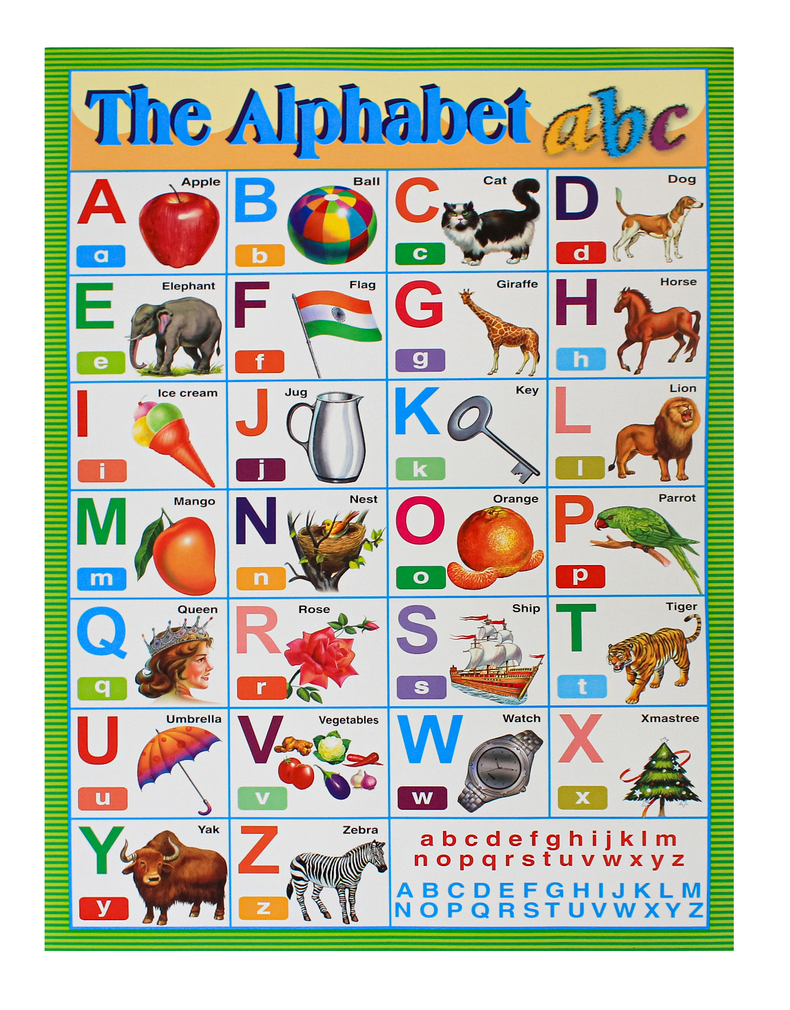 لوحات حائطية حائطية لقراءة القراءة والكتابة تحمل الحروف الأبجدية الجدارية باللغة الانكليزية detail image 2
