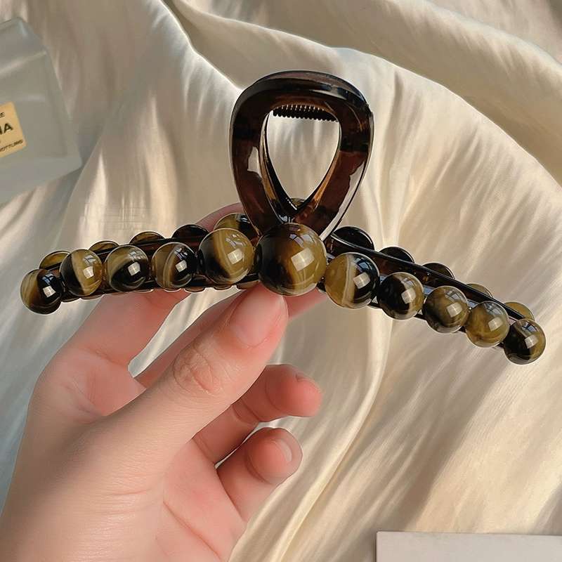 气质抓夹女2024新款高级感鲨鱼夹大号发量多后脑勺盘发发夹头饰详情图6