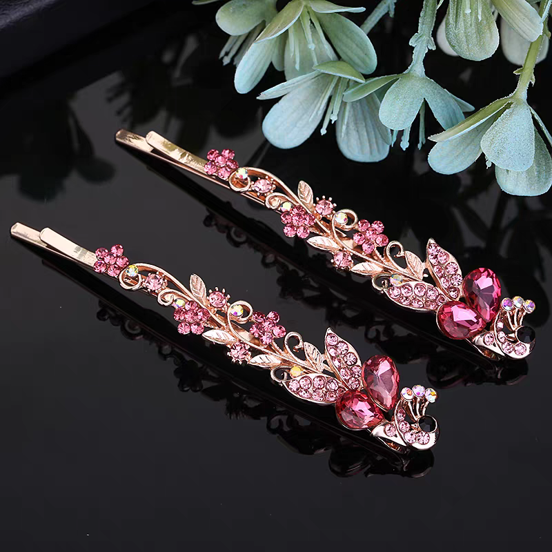 一字夹边夹皇冠头饰成人款 发饰头饰一体 高级气质发梳头饰 精致手工饰品 时尚女士皇冠发饰产品图