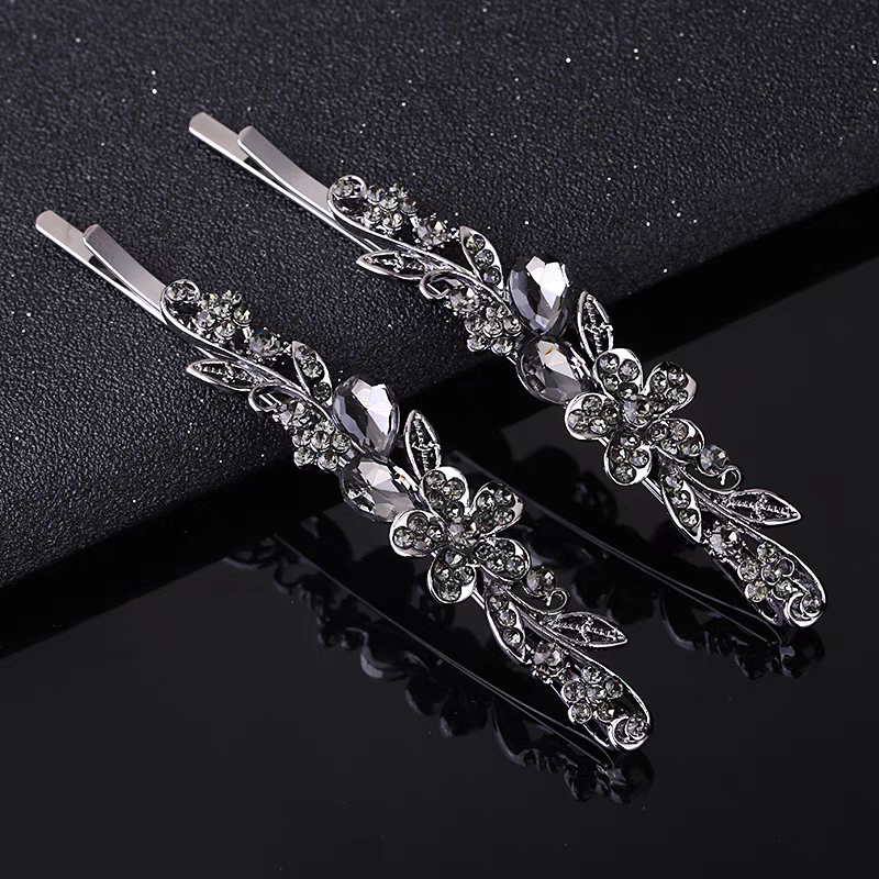 一字夹边夹皇冠头饰成人款 发饰头饰一体 高级气质发梳头饰 精致手工饰品 时尚女士皇冠发饰