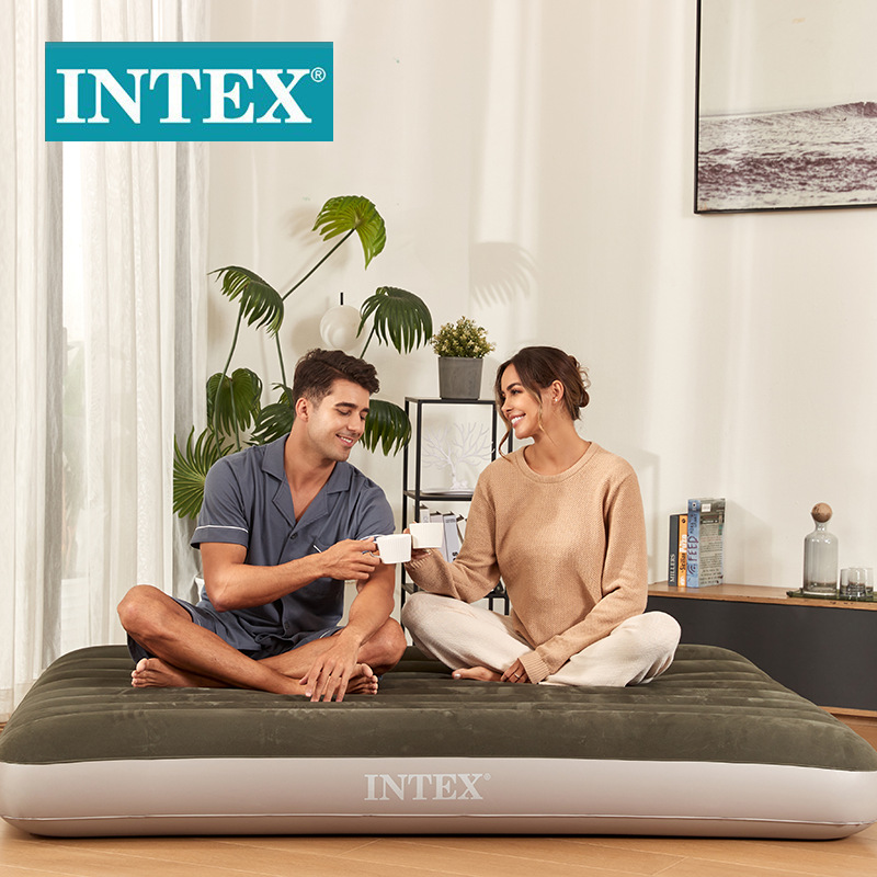 车载床垫/intex/Intex/拉丝充气床白底实物图