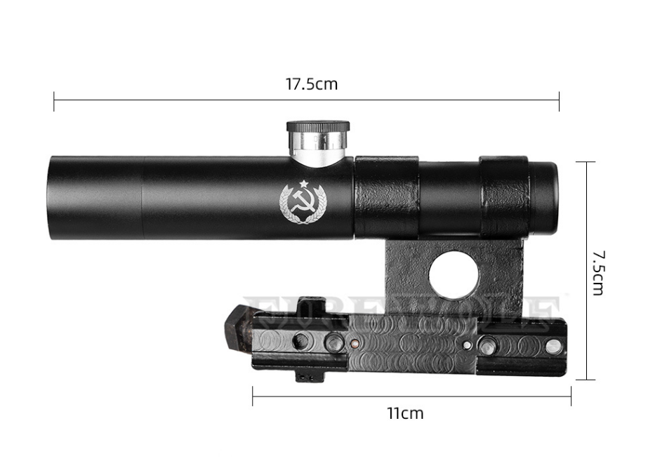 210106 莫辛纳干SVT-40瞄准镜3.5X20光学十字镜瞄准器上下左右肉眼可见详情11