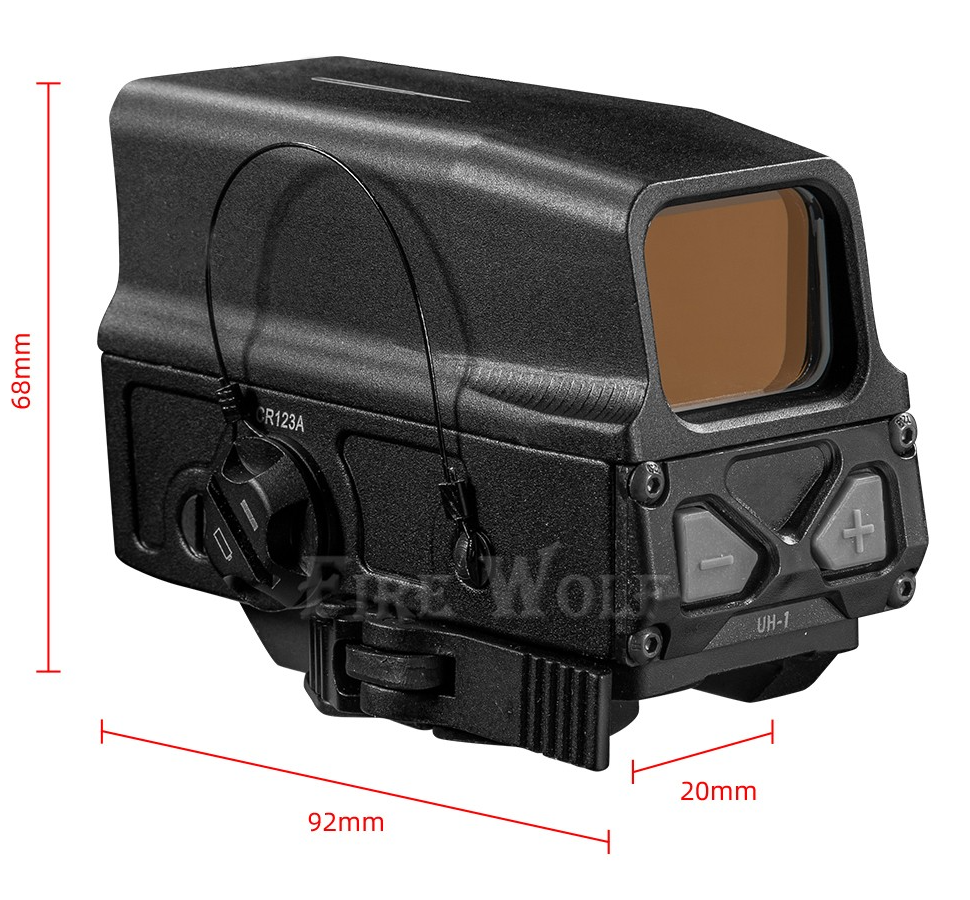 210243 火狼UH-1全金属全息内红点瞄准器快速寻鸟镜高抗震内红点瞄准镜详情4