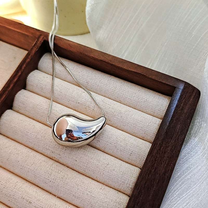 Pure silver pearl necklace for women, short, noble and elegant accessory, simple and fashionable collarbone chain, pearl accessory, gift, fine product, Mengfeini 002 Specification image