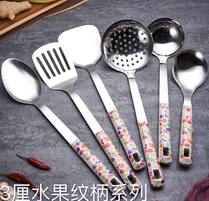 厨房必备木制厨具套装 烹饪勺铲 长勺子 漏勺 不锈钢锅铲 炒菜煮饭好帮手详情4