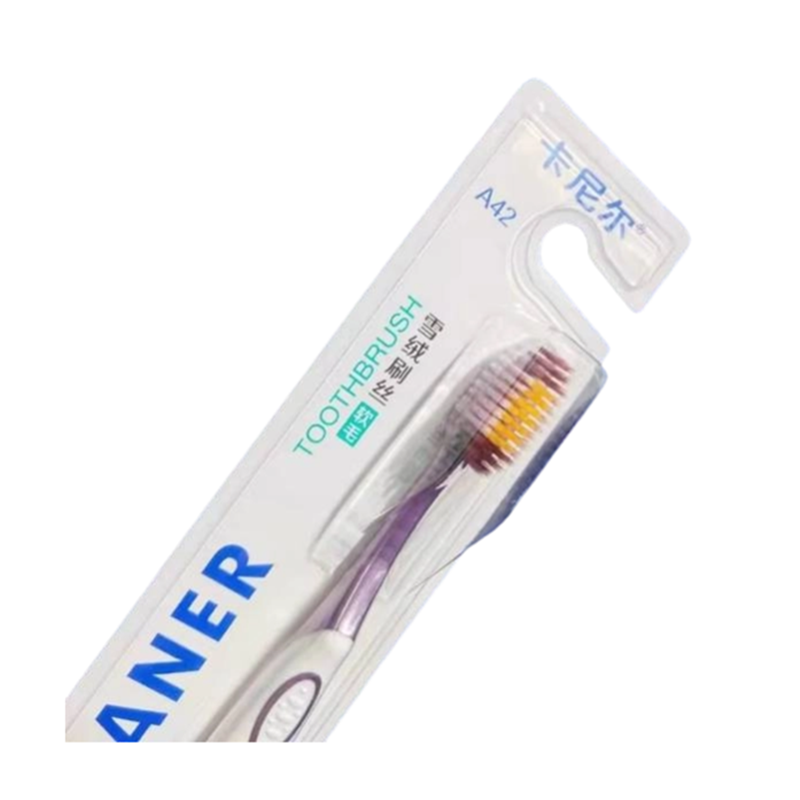 Gamier A42 Toothbrush Spiral Snow Velvet Soft Brush Silk Multi-Angle Cleaning Teeth Non-Slip Handle Free Shipping Specification drawing