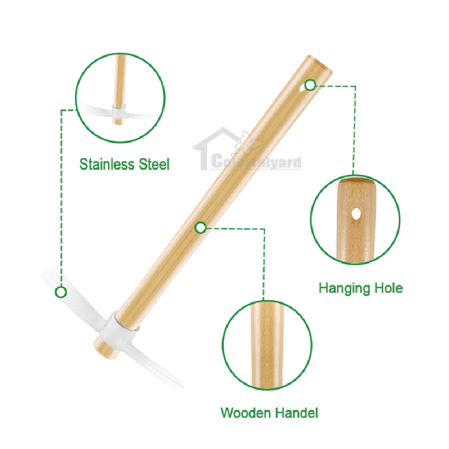 破冰锄头/锄冰铲/不锈钢破冰锤/不锈钢凿冰榔头/GARDEN TOOLS详情5