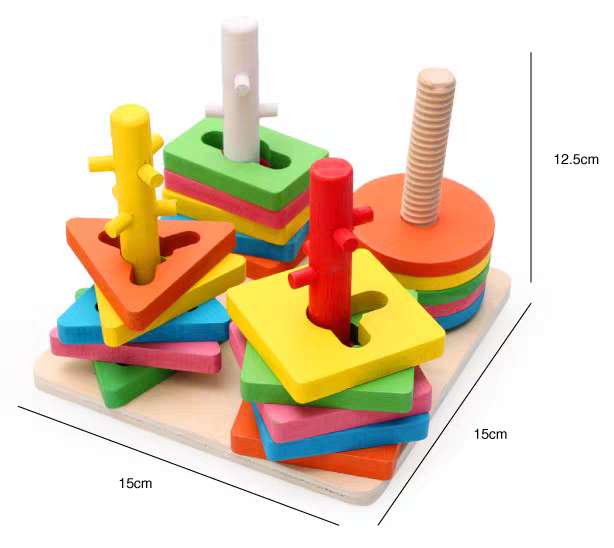 Enlightenment Early Education Wooden building blocks children's toys, educational teaching AIDS, toy series, creative assembly toys, educational building blocks that enhance children's hands-on ability detail image 1