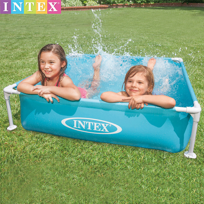 INTEX57173 Baby swimming pool, children's square mesh frame pool, baby bathtub, play and fishing pool Item Picture