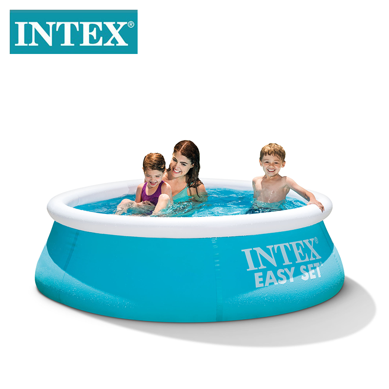 INTEX28101夏季成人儿童充气玩具水池 家庭6尺碟形充气水池