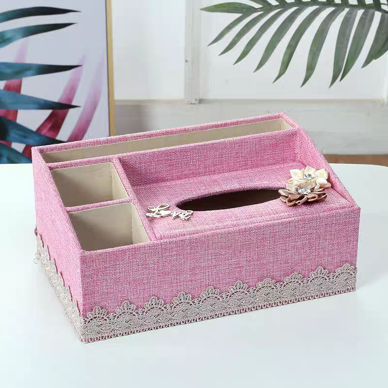 布艺多功能纸巾盒欧式茶几客厅抽纸盒家用遥控器收纳盒餐厅抽纸盒详情图5