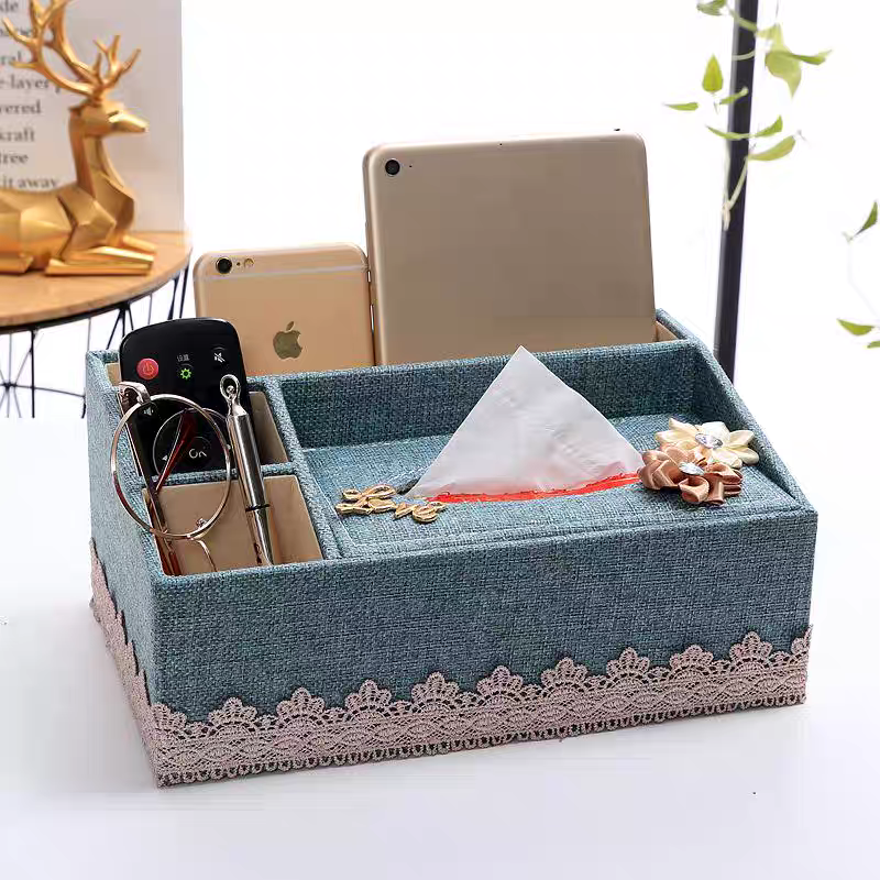 布艺多功能纸巾盒欧式茶几客厅抽纸盒家用遥控器收纳盒餐厅抽纸盒详情图9