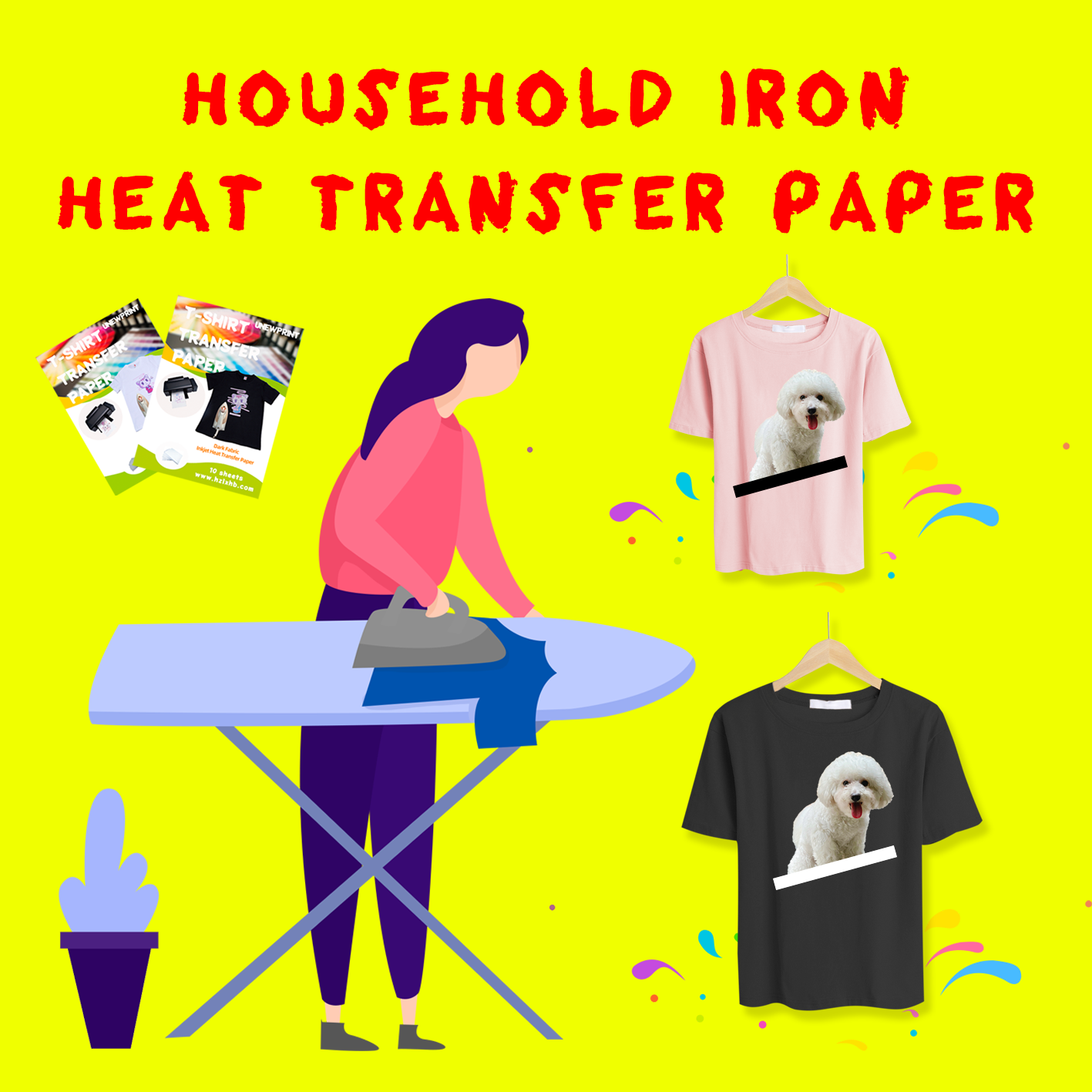 Dark Heat Transfer Paper A4 Iron T-Shirt Transfer Paper Specification drawing
