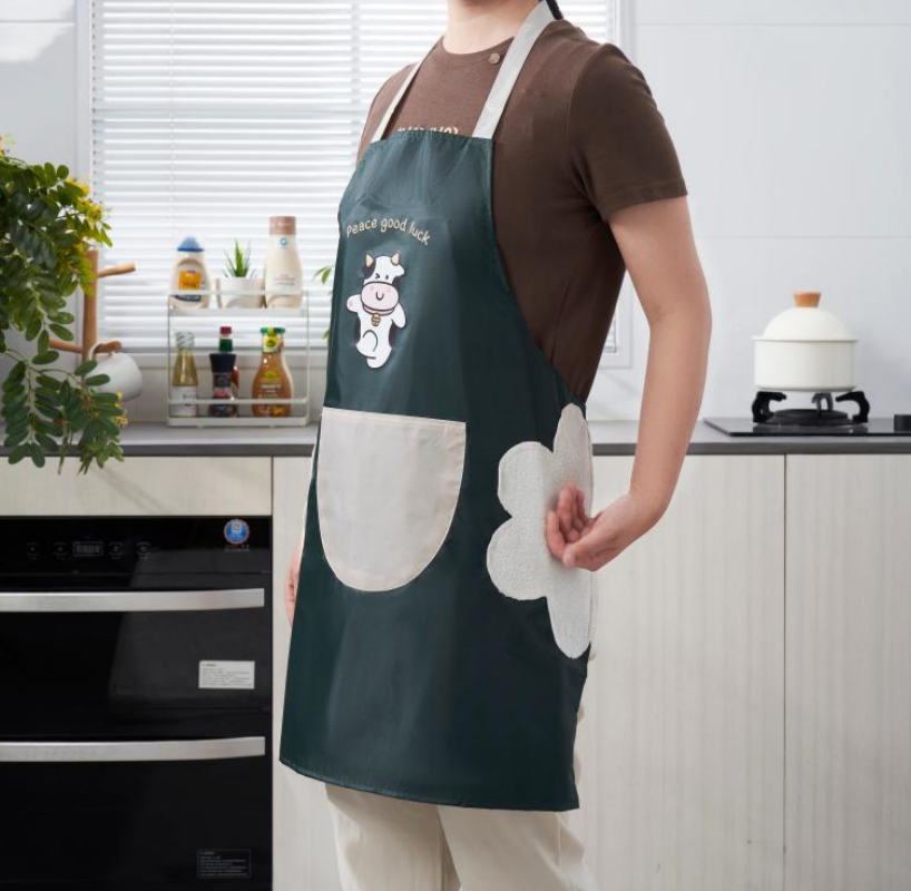 G33-1863帆布围裙领带式围裙清新风围裙加厚防水围裙高颜值围裙产品图