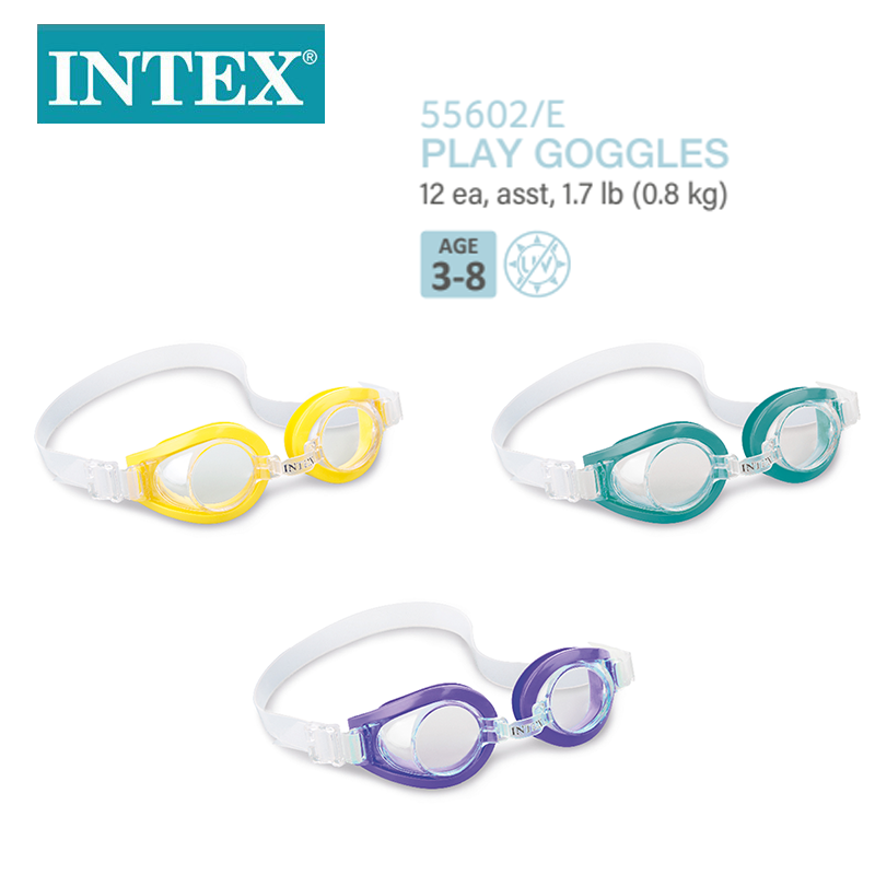INTEX55602 Summer swimming glasses for children Silicone pvc anti-fog comfortable swimming goggles Outdoor glasses thumbnail