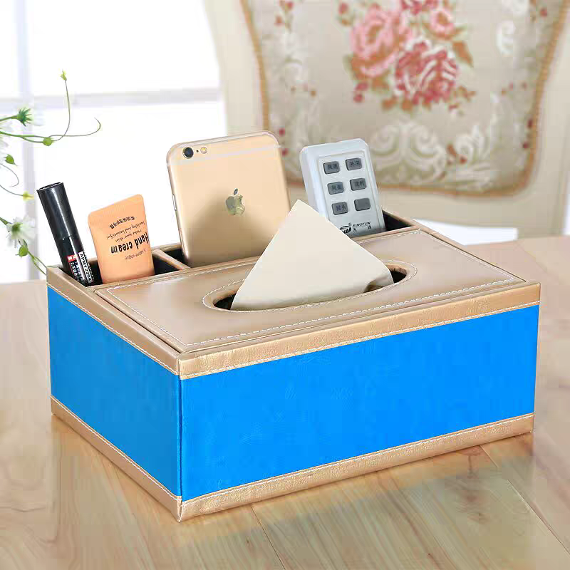 Multi-functional household tissue box, high-end European-style hotel and guesthouse leather tissue box, napkin box, customizable logo detail image 11