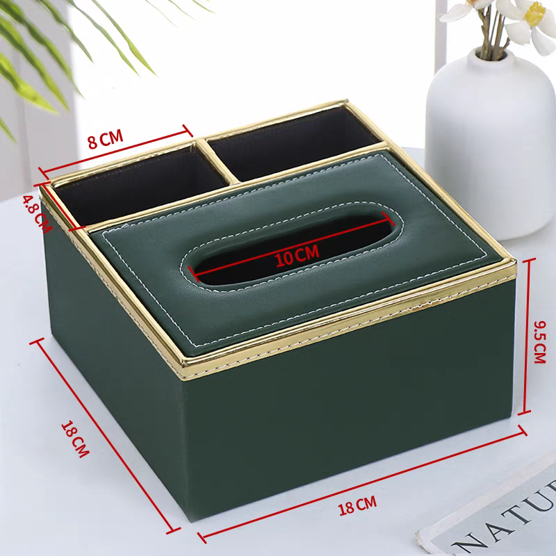 Leather hotel tissue box, restaurant, KTV, hotel, simple tissue box, office advertising, napkin box, customized LOGO detail image 2