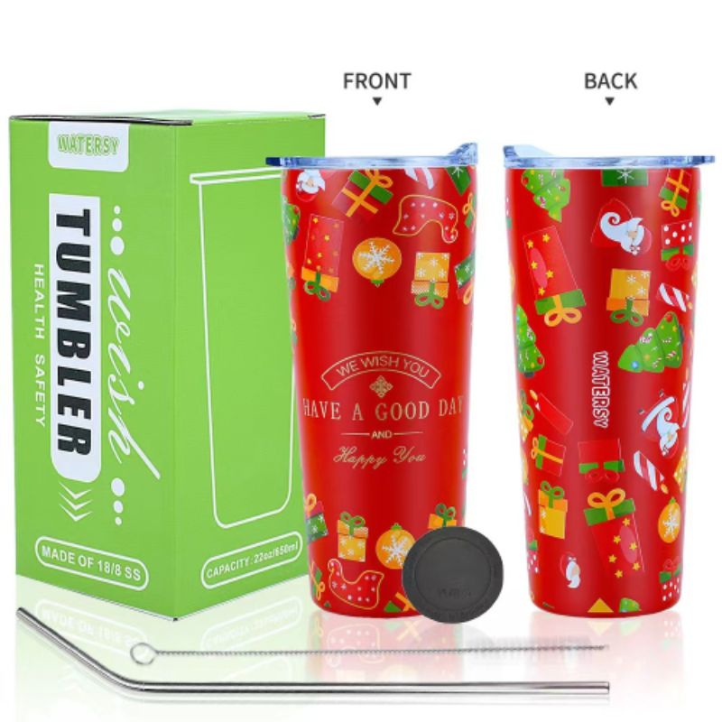 Vacuum insulated cup, children's Christmas Halloween cute cartoon pattern coffee cup, portable cup, excellent heat preservation effect Application Scenario