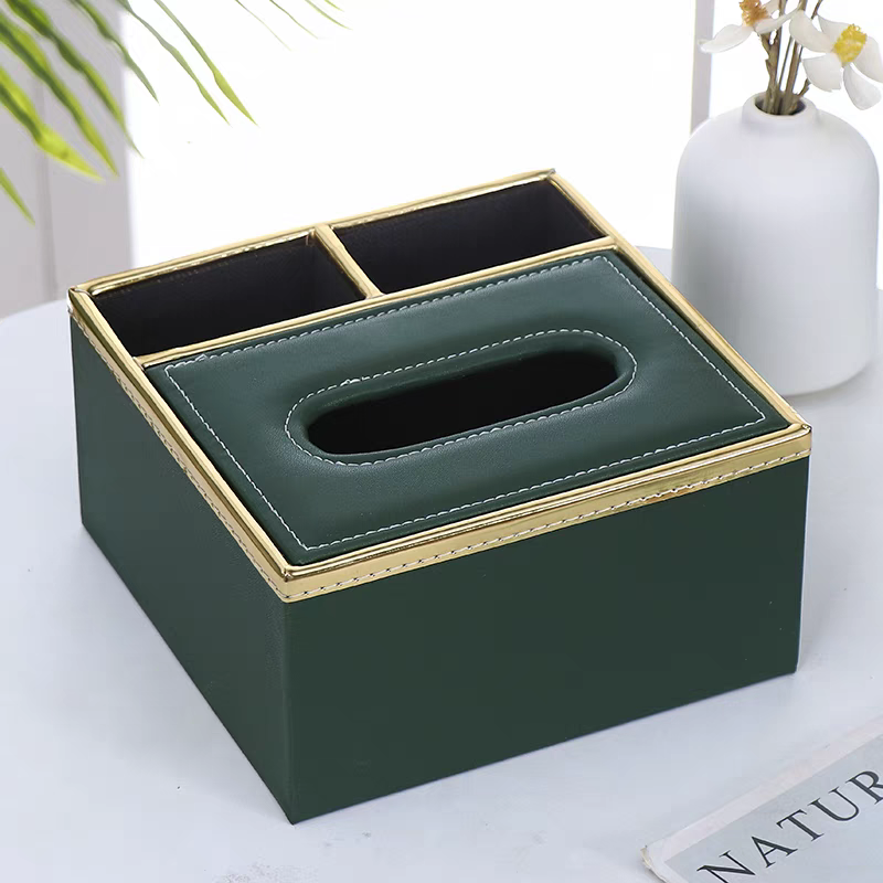 Leather hotel tissue box, restaurant, KTV, hotel, simple tissue box, office advertising, napkin box, customized LOGO detail image 6