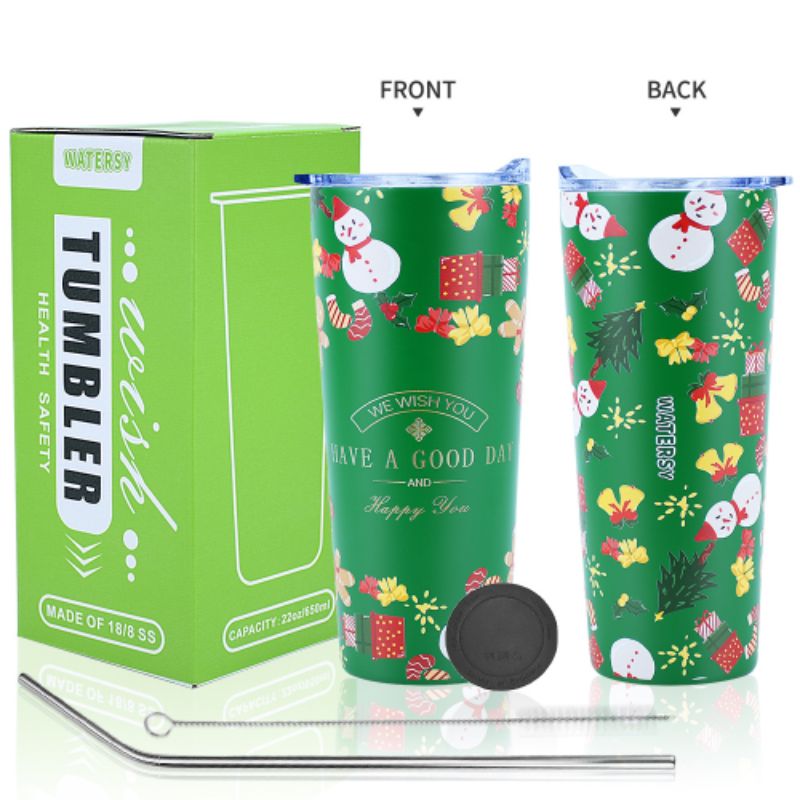 Vacuum insulated cup, children's Christmas Halloween cute cartoon pattern coffee cup, portable cup, excellent heat preservation effect details Picture