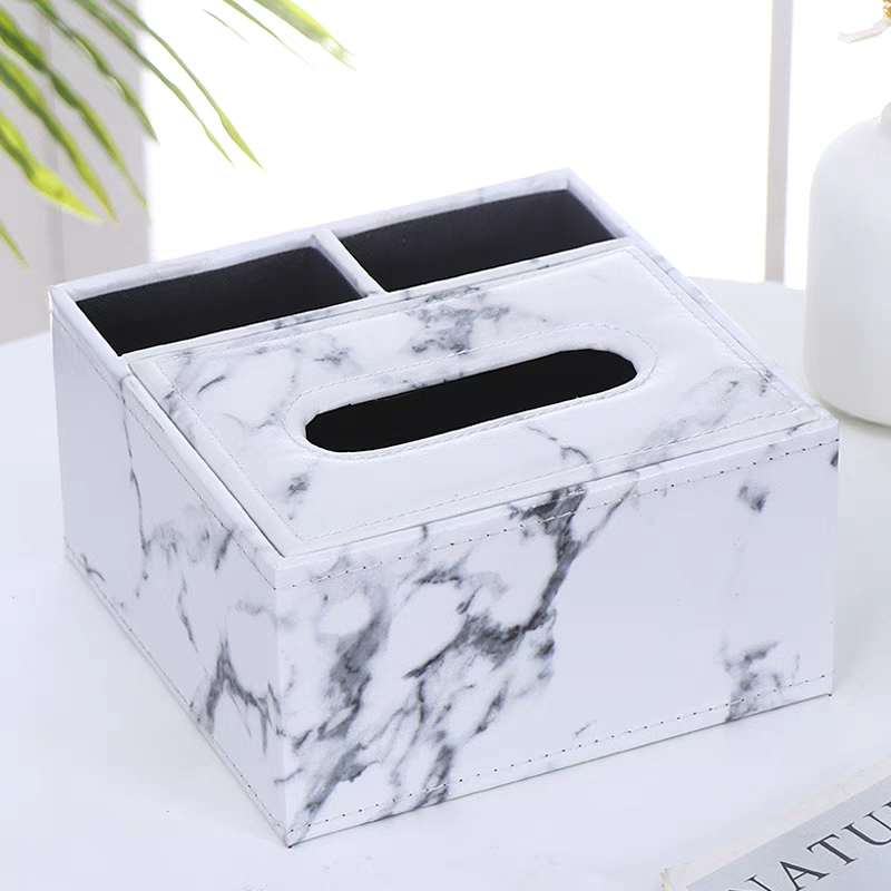 Leather hotel tissue box, restaurant, KTV, hotel, simple tissue box, office advertising, napkin box, customized LOGO detail image 10